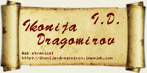 Ikonija Dragomirov vizit kartica